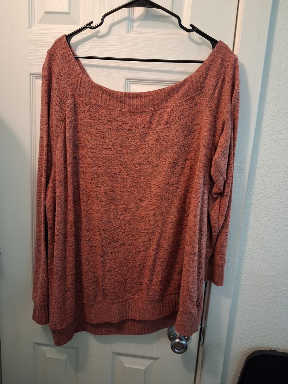 torrid Salmon Heather Off-Shoulder Knit Sweater